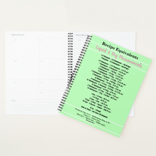 Pink Green Recept Planner (Display)