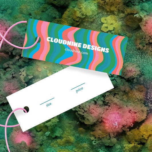 Pink Green Stripe Vêtements Taille Prix Carte Hang