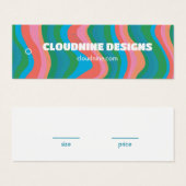 Pink Green Stripe Vêtements Taille Prix Carte Hang (Devant & derrière)