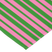 Pink Green Stylish Stripes Pattern Design  Tafelkleed (Gekanteld)