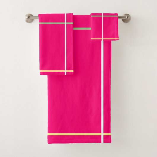 Pink Green White Yellow Stripes  (En situation)