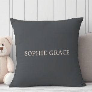 Pink Grey Boho Typografie Baby shower Kussen