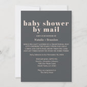 Pink Grey Boho Typografie door Mail Baby shower Kaart (Voorkant)