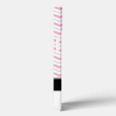 Pink & Grey Chevron Monogram iPad 2/3/4 Coque (Verso / Droite)