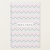 Pink & Grey Chevron Motif hebdomadaire mensuelle p (Devant)