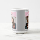 Pink & Grey Love You Grandma Photo Mug (Centre)