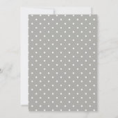 Pink Grey Peony Baby shower Invites Kaart (Achterkant)