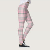 Pink Grey Plaid Vrouwen Leggings (Rechts)