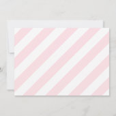 Pink Grey Stripes Raccoon Baby shower Invitation (Dos)