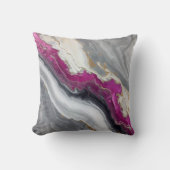Pink, Grey White Stone Marble Printed  Kussen (Voorkant)