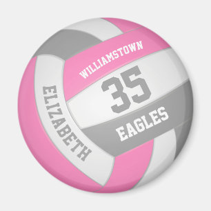 pink-grijs volleybalteam: meisjes magneet