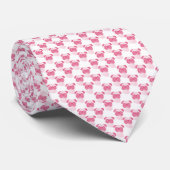 PINK Grumpy Pug Pattern Stropdas (Opgerold)