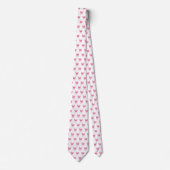 PINK Grumpy Pug Pattern Stropdas (Voorkant)