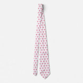 PINK Grumpy Pug Pattern Stropdas (Achterkant)