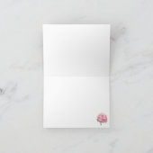 Pink Grunge Damask Merci Carte Note (Intérieur)