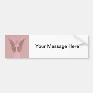 Pink Guardian Angel Bumpersticker