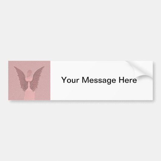 Pink Guardian Angel Bumpersticker (Voorkant)