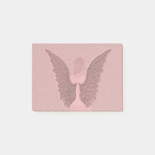 Pink Guardian Angel Post-it® Notes (Voorkant)