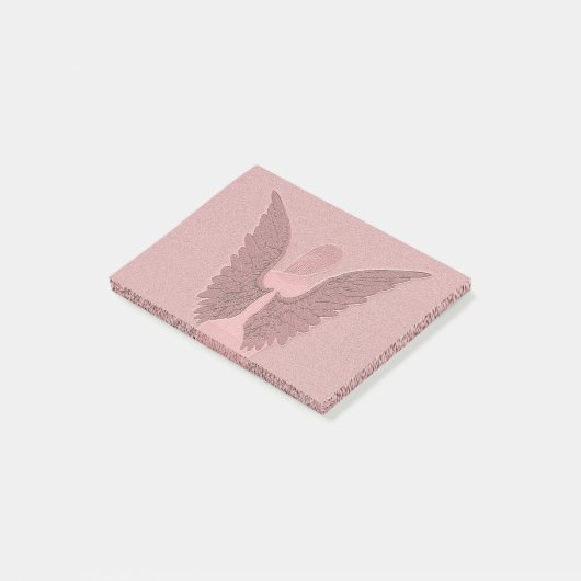 Pink Guardian Angel Post-it® Notes (Schuin)
