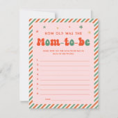 Pink Guess Maman Age Baby shower de Noël Carte de  (Devant)