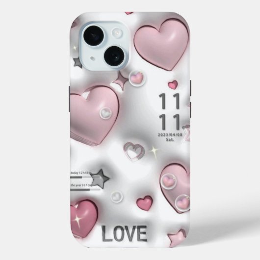 Pink haert  Case-Mate iPhone case (Achterkant)