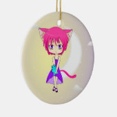 Pink Haire Neko Anime Girl, Ornament (Rechts)
