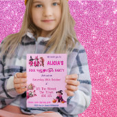 Pink Halloween animal mignon invitation Éffrayant