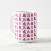 Pink Halloween Ghosts Koffiemok (Voorkant links)