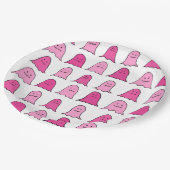 Pink Halloween Ghosts Papieren Bordje (Gekanteld)
