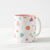 Pink Halloween mignon Citrouille café Mug (Devant droit)