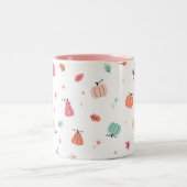 Pink Halloween mignon Citrouille café Mug (Centre)
