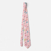 Pink Halloween Necktie Fun Halloween Stropdas (Achterkant)