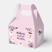 Pink Halloween Spooky Ghost Bedankdoosjes (Achterkant)