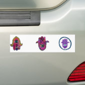 **PINK HAMSA** BUMPERSTICKER (Op auto)