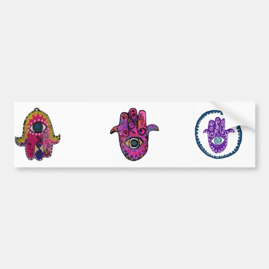 **PINK HAMSA** BUMPERSTICKER (Voorkant)