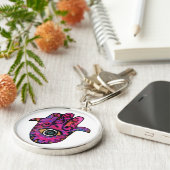 **PINK HAMSA** SLEUTELHANGER (Zijkant)