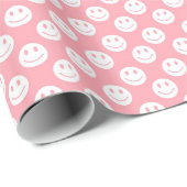 Pink Happy Faces Verjaardag Cadeaupapier (Rol Hoek)