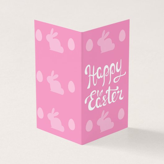 Pink Happy Pâques Pack de 25 Mini Cartes (Outside)