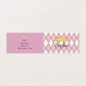 Pink Harlequin Specialized Princess Play Date Visitekaartjes (Buitenkant ongevouwen)