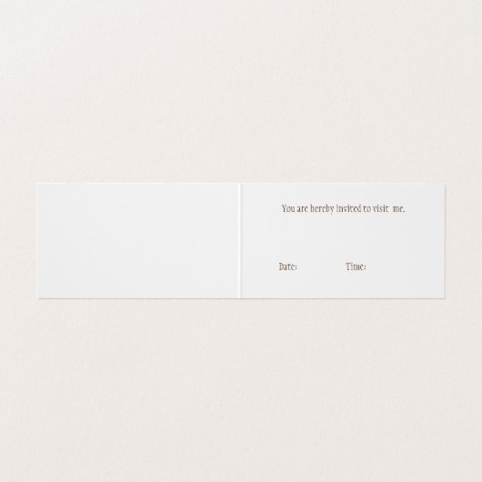 Pink Harlequin Specialized Princess Play Date Visitekaartjes (Binnenkant ongevouwen)