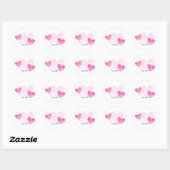 PInk Hartelijk XOXO persoonlijke stickers (Vel)