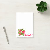 Pink Hawaiian Hibiscus Mahalo Post-it® Notes (Kantoor)