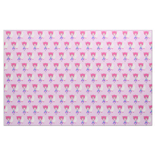 Pink Hazard Neko Anime Girl, Fabric Stof