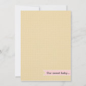 Pink Heart & Banner - Nouveau Faire-part de naissa (Dos)