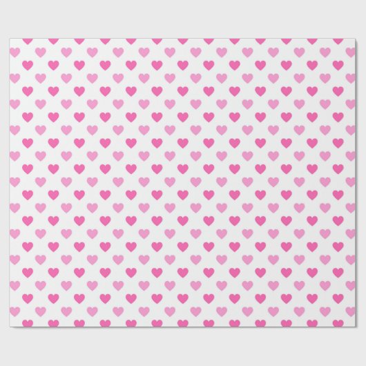 Pink Heart Breast Cancer Awareness Pattern Cadeaupapier (Vlak)