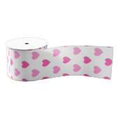 Pink Heart Breast Cancer Awareness Pattern Grosgrain Lint (Spoel)