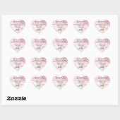 Pink Heart Business Valentine Greeting Sticker (Feuille)