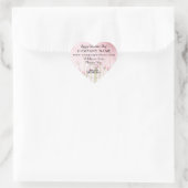 Pink Heart Business Valentine Greeting Sticker (Sac)
