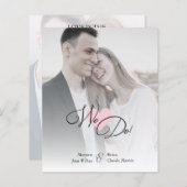 Pink Heart Classic Romantic 2 Foto's Weddenschap (Voorkant / Achterkant)