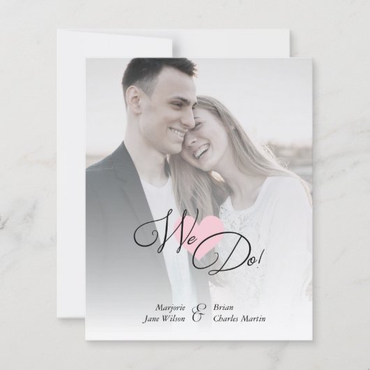 Pink Heart Classic Romantic 2 Foto's Weddenschap (Voorkant)